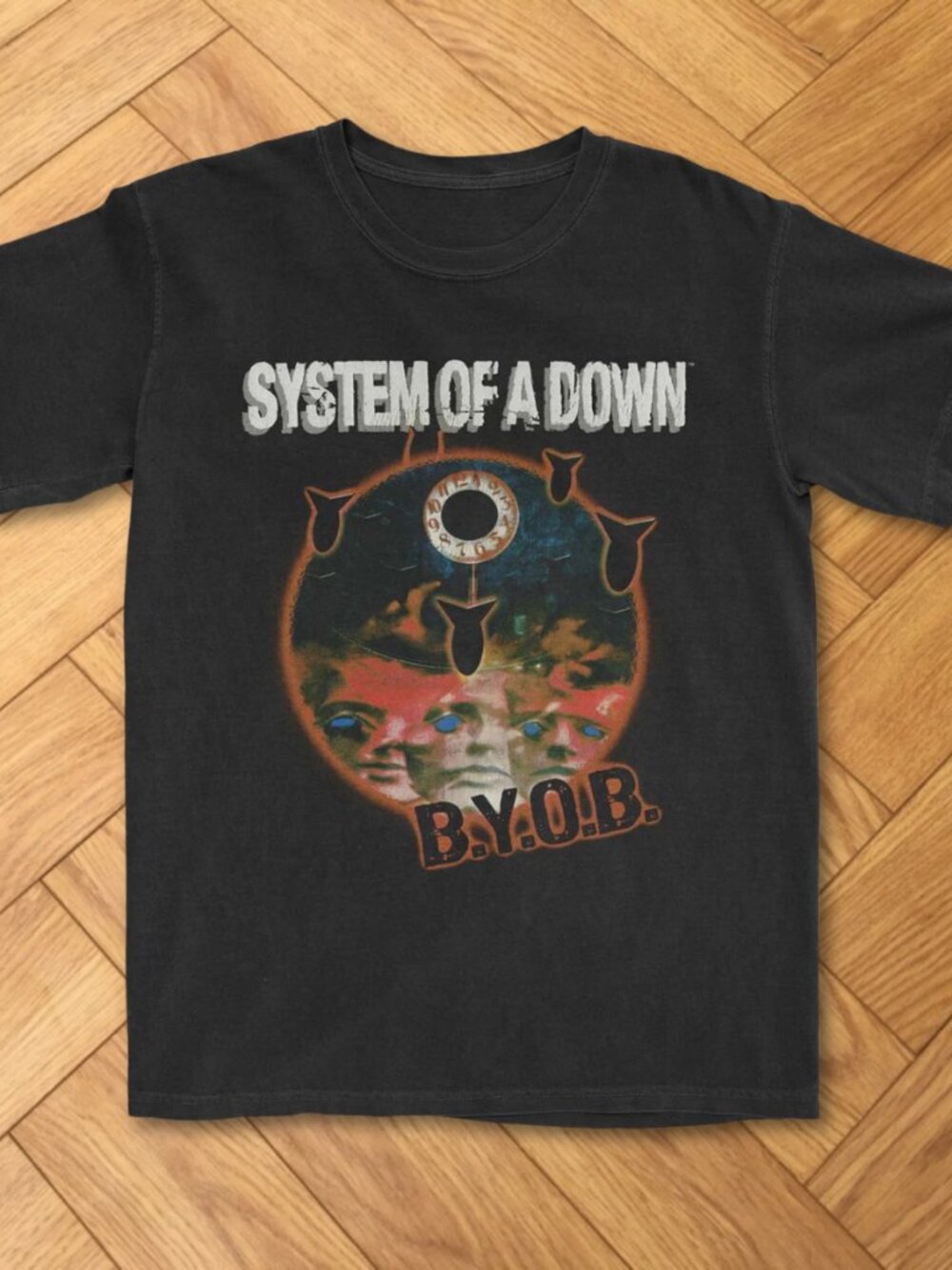 System Of A Down BYOB Graphic Tee Y2K Rock Shirt